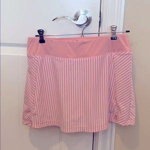 FILA pink & white striped tennis skirt size M